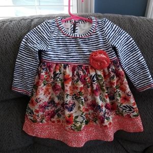 Floral/ striped dress